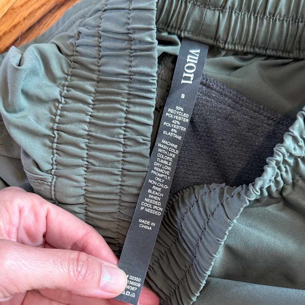 Women's Vuori Green Athletic Shorts - Picture 3 of 3